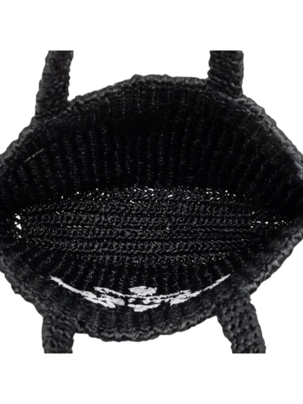 Prada Crochet Tote Black Viscose - Picture 4 of 5